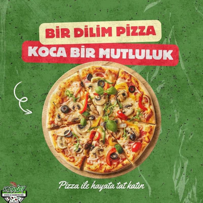 Mantar Pizza restoran içi - Erzincan